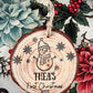 Personalised Rustic Christmas Tree Decoration