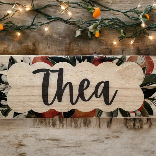 Rustic Personalised Name Block on Reclaimed Wood