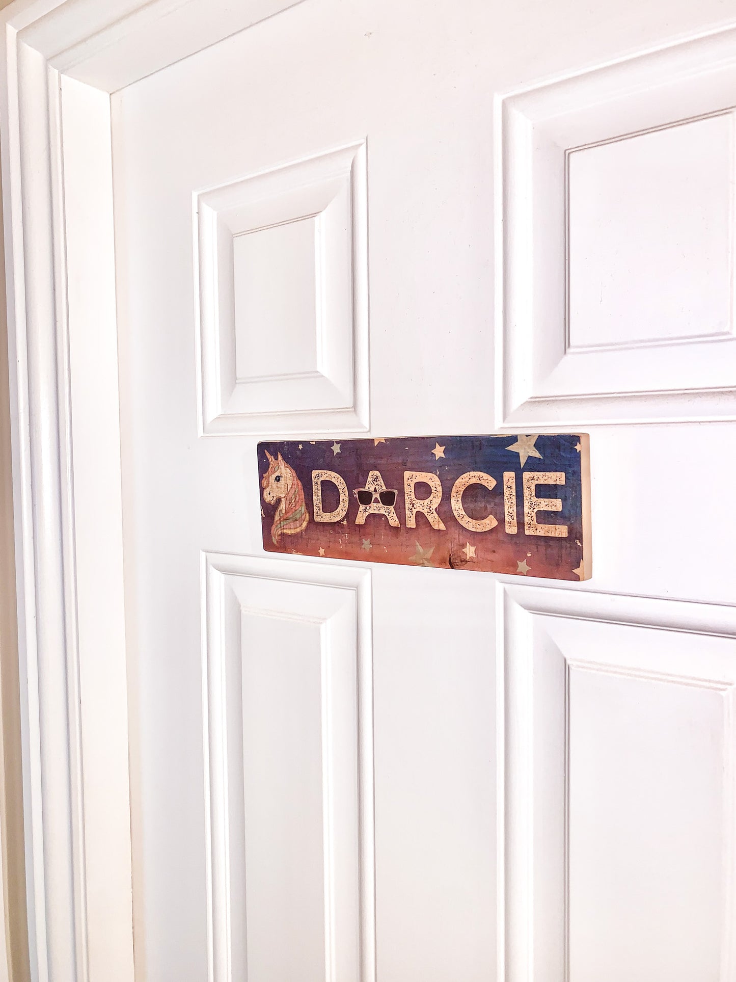 Rustic Personalised Name Block on Reclaimed Wood