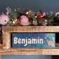 Rustic Personalised Name Block on Reclaimed Wood