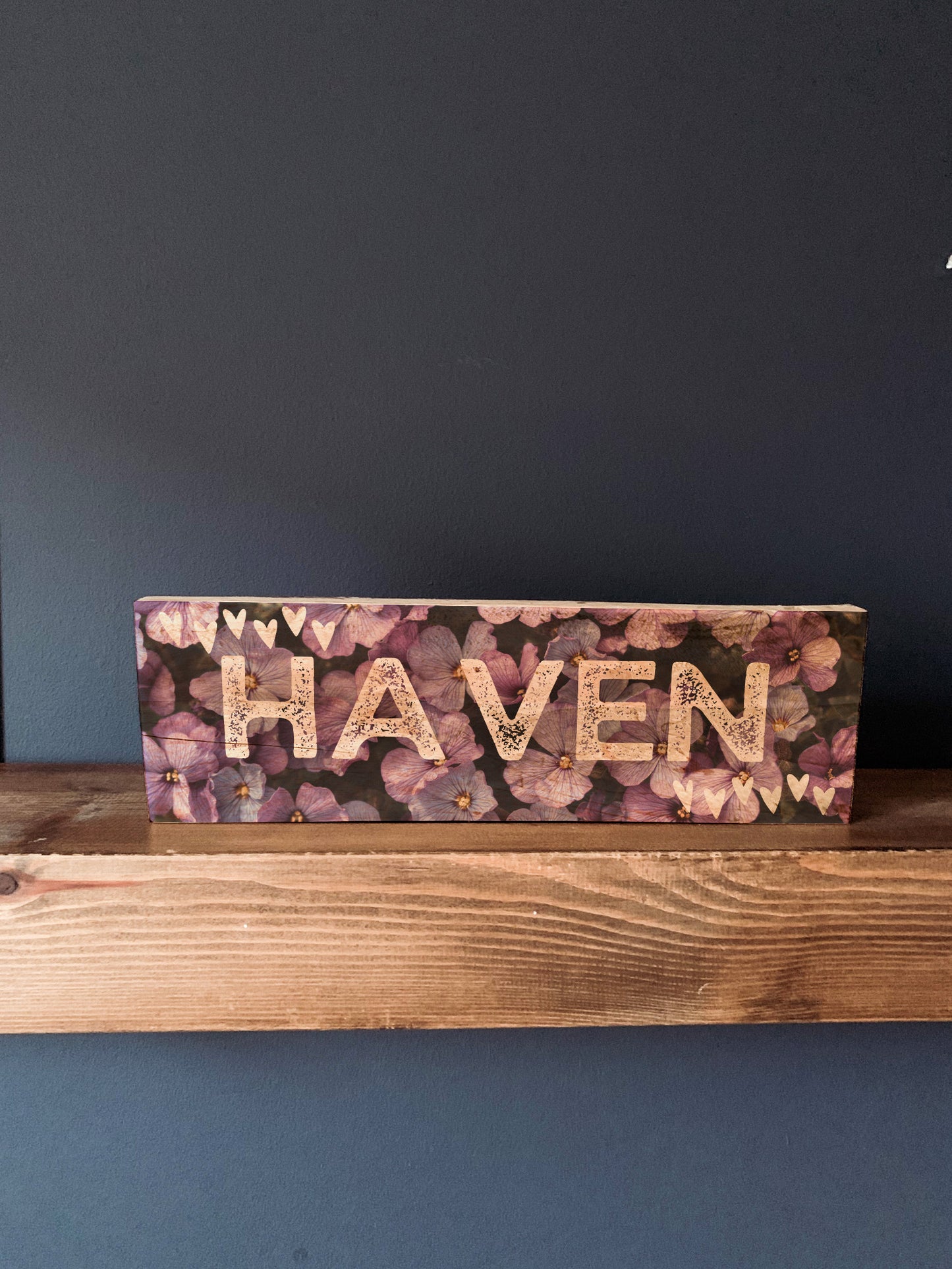 Rustic Personalised Name Block on Reclaimed Wood