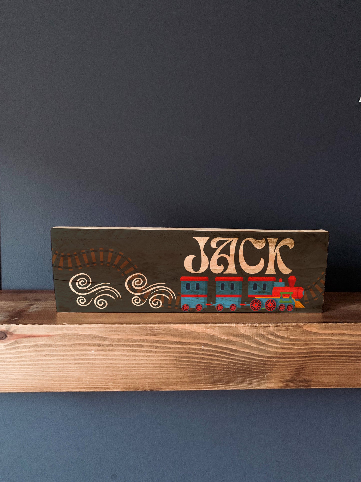 Rustic Personalised Name Block on Reclaimed Wood